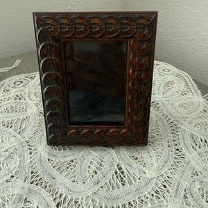 Mini wood dark bronze picture frame Victorian farmhouse